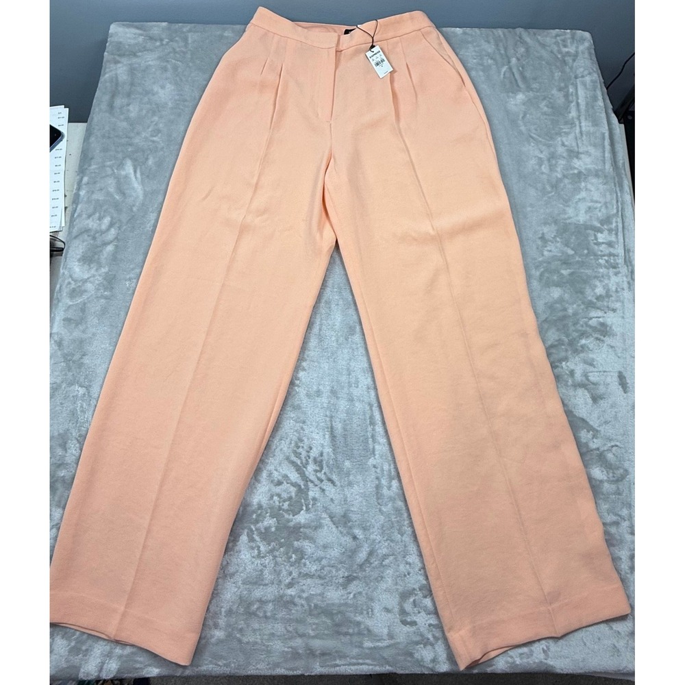 NWT Express Conscious Edit Super High Rise Wide Leg Trouser Pant Apricot  Sz 10